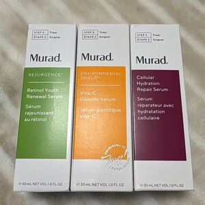 Murad Retinol, Vita-C, and Hydration Serum Trio - Green, Orange, Purple